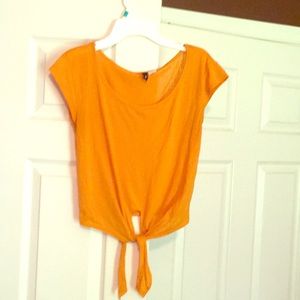 Mustard yellow crop top